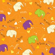 Seamless baby elephant pattern N4