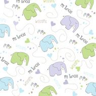 Seamless baby elephant pattern N6