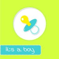 Baby boy pacifier Shower card