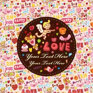 cartoon love element card