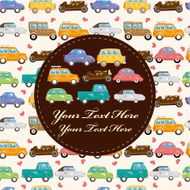 cartoon retro car card N5