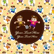 cartoon soccer player card