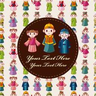 cartoon chinese people card N5