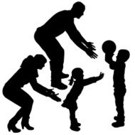Vector Silhouette Of People N69