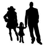 Vector silhouette of family N422