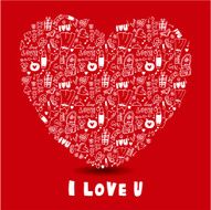 hand draw love card