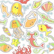 cute baby background with fish N2