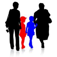 Silhouette of family N9