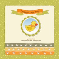 baby shower card with little duck N12