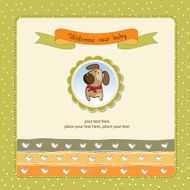 romantic baby shower card with dog N8