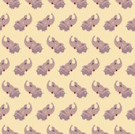 Seamless elephant baby pattern background Vector illustration