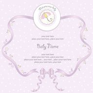 Baby girl shower card N97