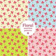 Seamless floral patterns Vector illustration