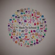 Back to School Circle Seamless children background N5