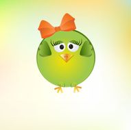 cute little girl bird