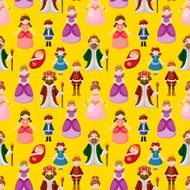 Royal people seamless pattern