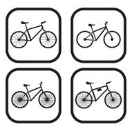 Bicycle icon - four variations