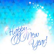 Happy New Year card or background with snowflakes and stars N3