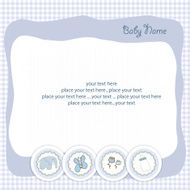 Baby boy announcement card N65