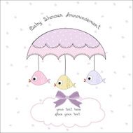 delicate baby shower card N2