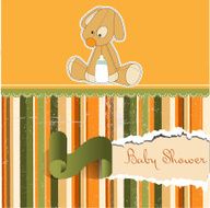 baby shower card with puppy N14