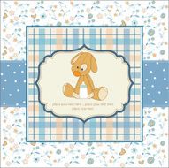 baby shower card with puppy N17