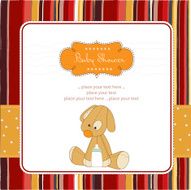 baby shower card with puppy N20