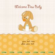 baby shower card with puppy N21