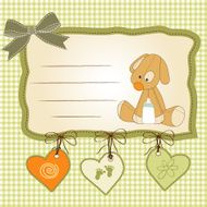 baby shower card with puppy N23