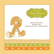 baby shower card with puppy N24