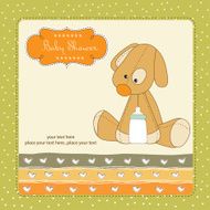 baby shower card with puppy N25