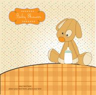 baby shower card with puppy N26