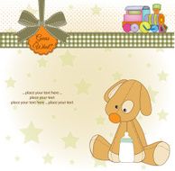 baby shower card with puppy N29