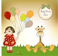 Baby shower card N182