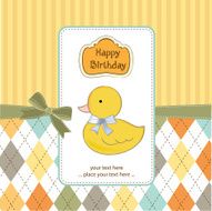 baby shower card with little duc N11