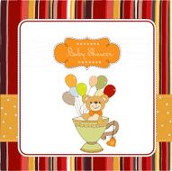 baby shower card with cute teddy bear N87