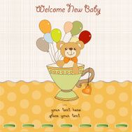 baby shower card with cute teddy bear N89