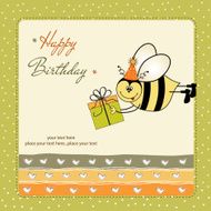 birthday card with bee N17