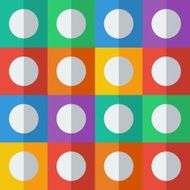 Background with circles in flat icon style N2