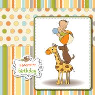 funny cartoon birthday greeting card N12