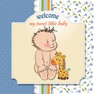 Baby boy shower card N120