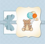 baby shower card with cute teddy bear N91