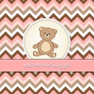 baby shower card with teddy N17