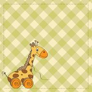 Baby shower card with cute giraffe N12