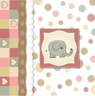 romantic baby announcement card N35