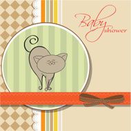 new baby shower card with cat N31