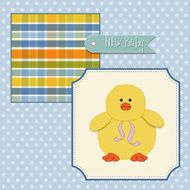 new baby card with little duck N3