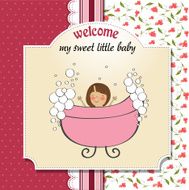romantic baby girl shower card N12