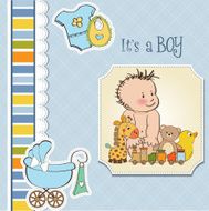 Baby boy shower card N121