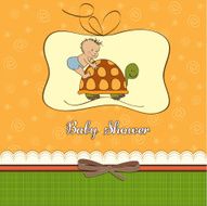 funny baby boy announcement card N21